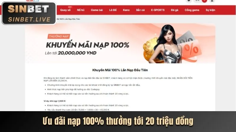 Đăng ký và Thưởng Nạp Đầu